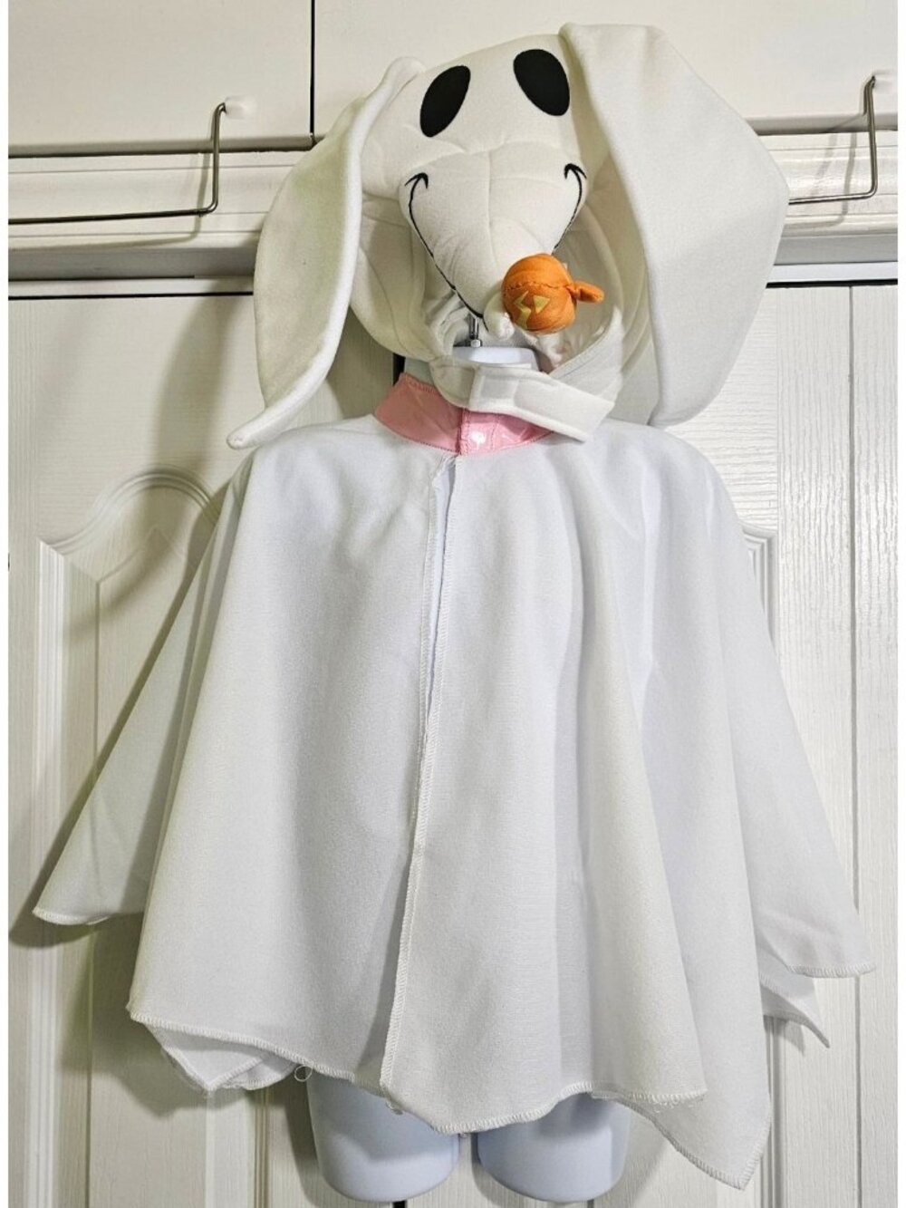 The Nightmare Before Christmas Zero Costume Kids 4-6 Hood Cape Disney Halloween